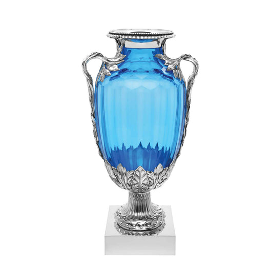 Blue Crystal Laural Vase