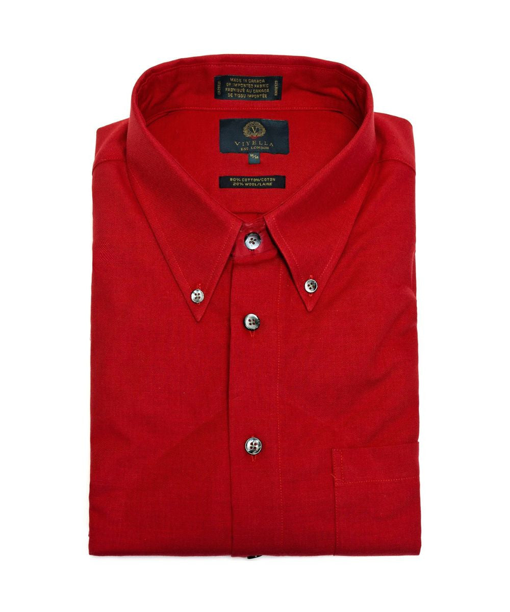 Men's Solid Red Viyella Shirt