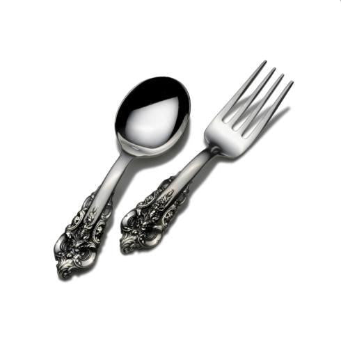 Wallace Grande Baroque Baby Feeding Set in Sterling Silver