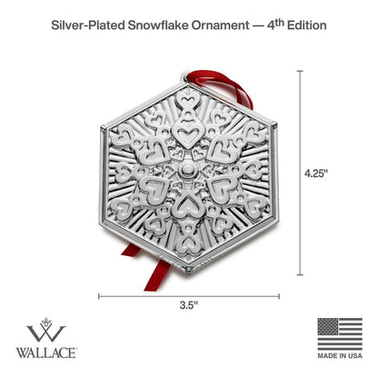 Wallace 2024 Silverplate Snowflake Ornament - 4th Edition