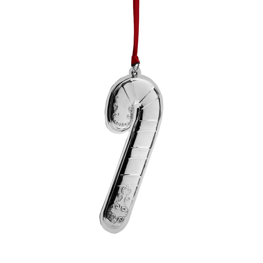 Wallace 2024 Sterling Silver Candy Cane Ornament - 17th Edition