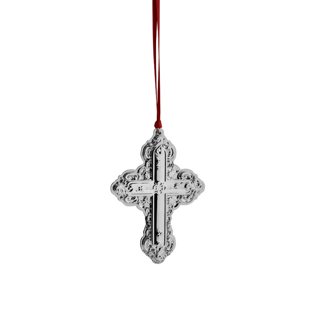 Wallace 2024 Sterling Silver Grande Baroque Cross Ornament - 29th Edition