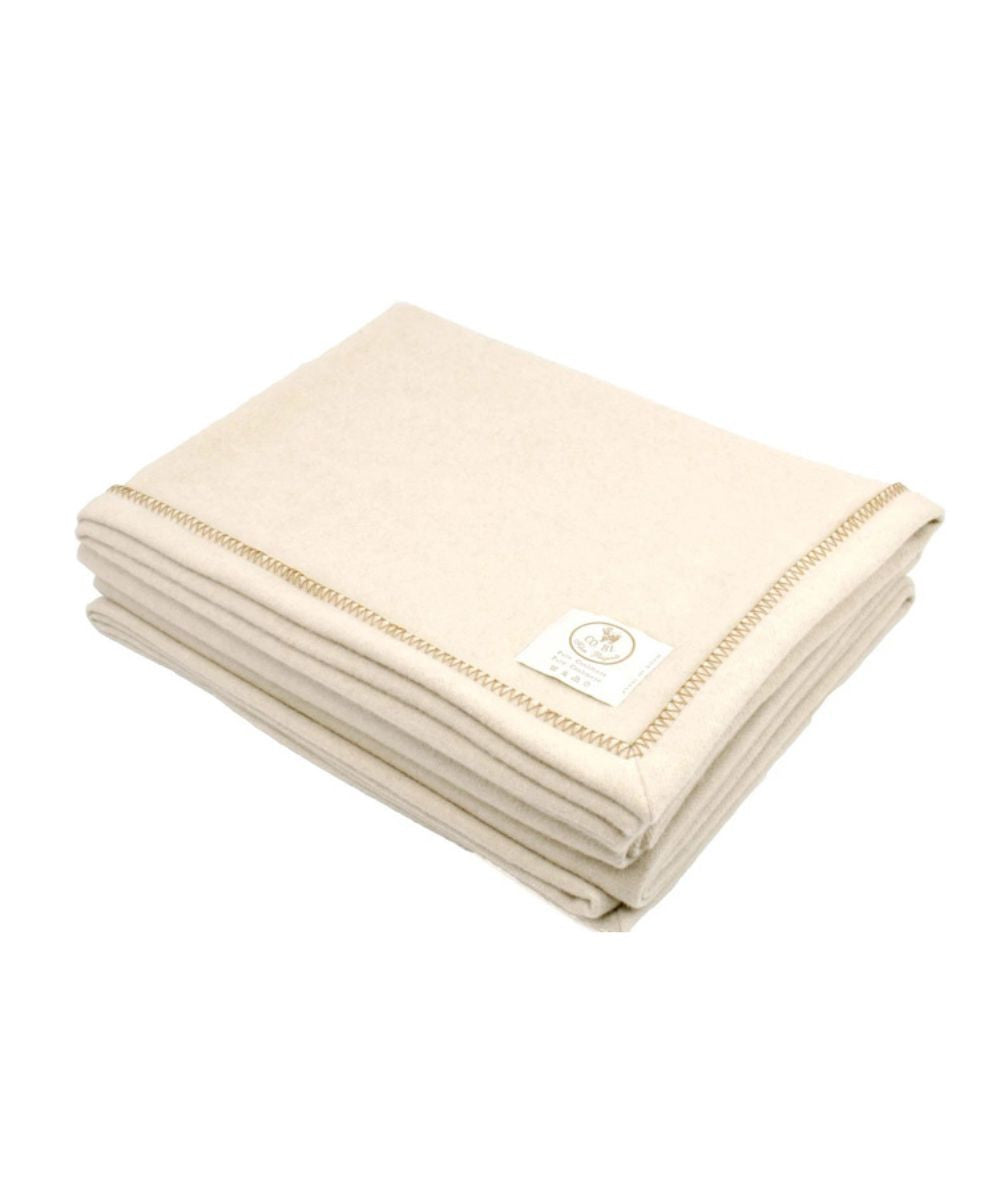 Whipstitch Cashmere Bed Blanket