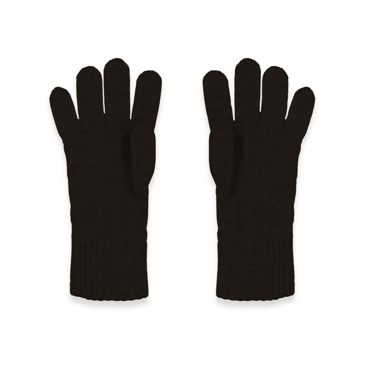 Women's Cable Knit Cashmere Gloves in Black