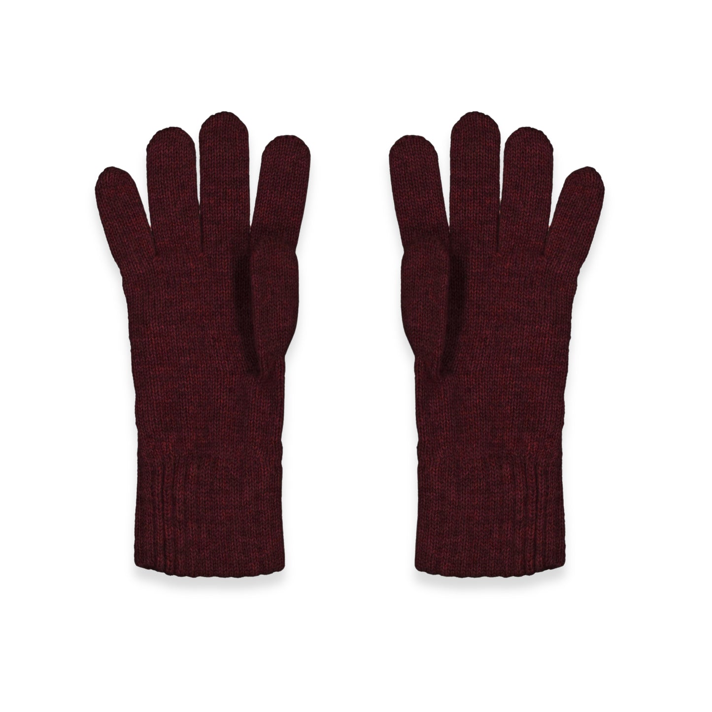 Women's Cable Knit Cashmere Gloves in Claret