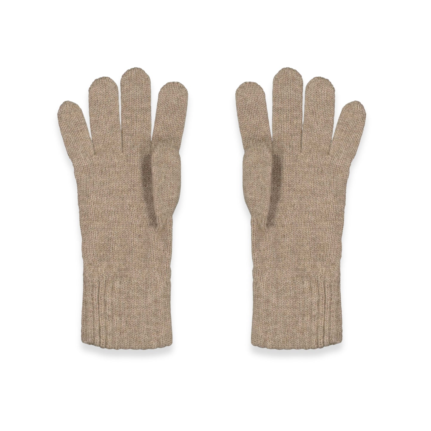 Women's Cable Knit Cashmere Gloves in Dark Natural