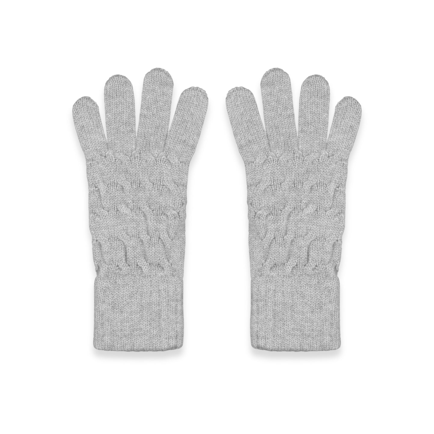 Women's Cable Knit Cashmere Gloves in Brume