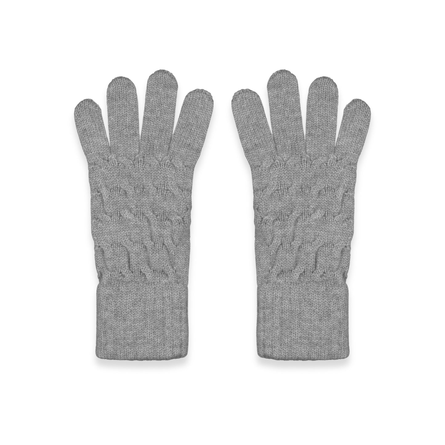 Women's Cable Knit Cashmere Gloves in Flannel