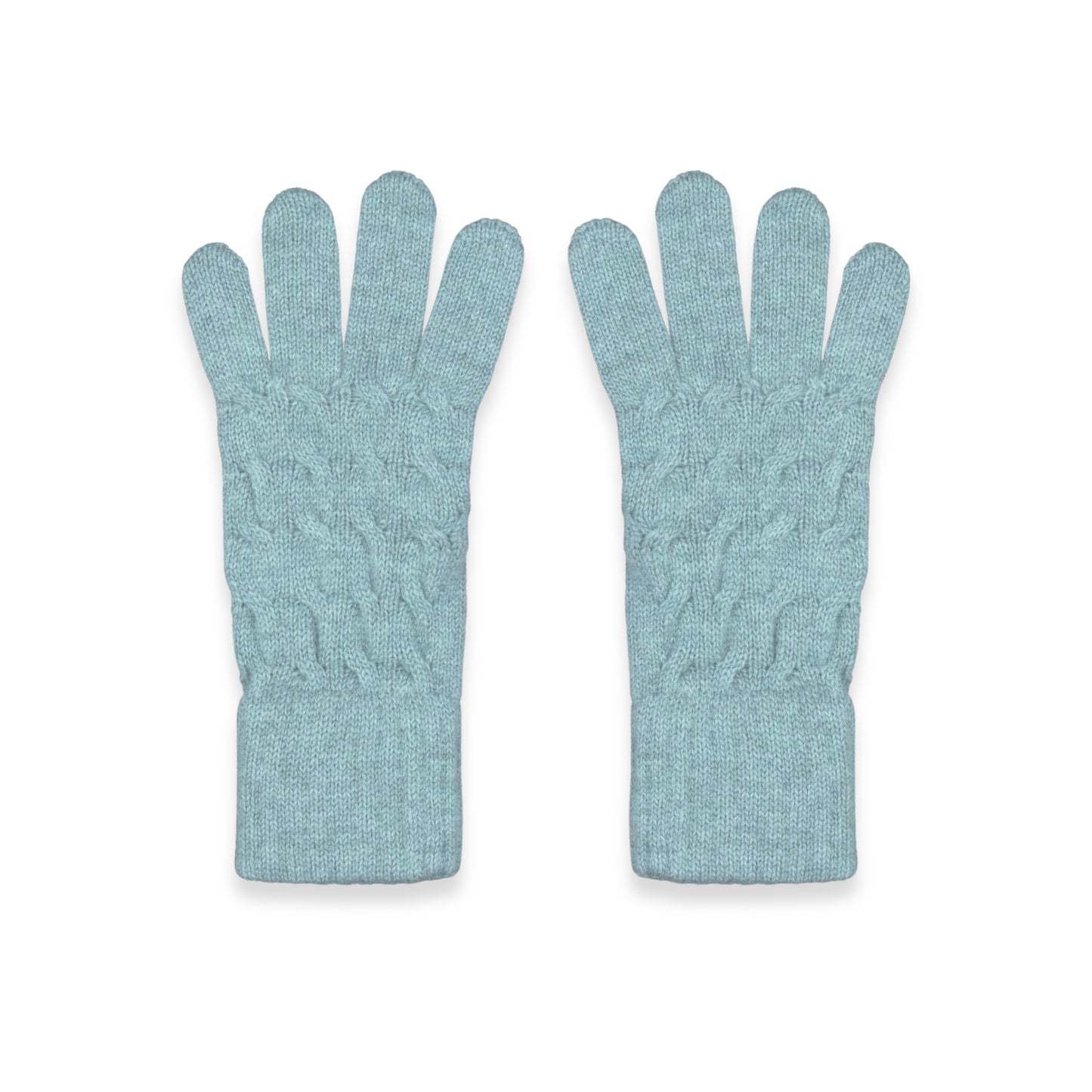 Women's Cable Knit Cashmere Gloves in Haar