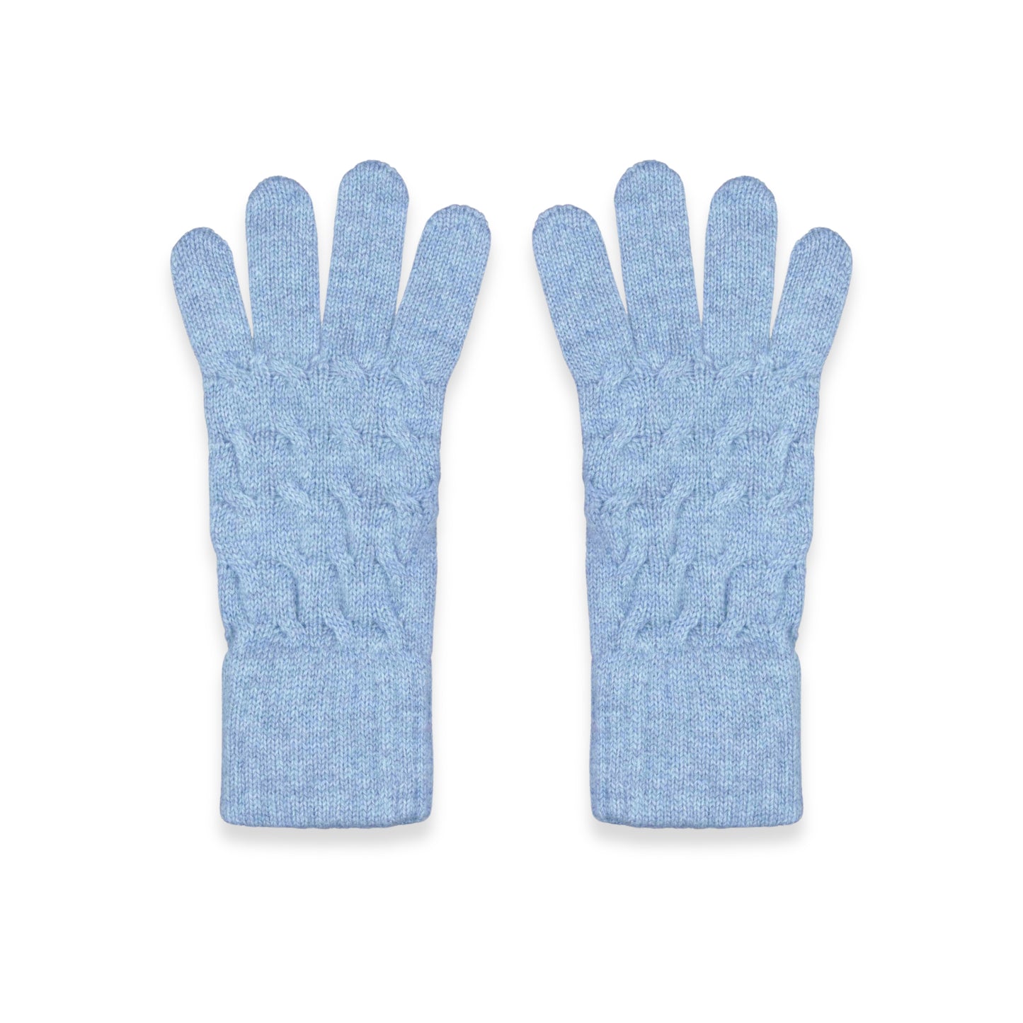 Women's Cable Knit Cashmere Gloves in Hyacinth