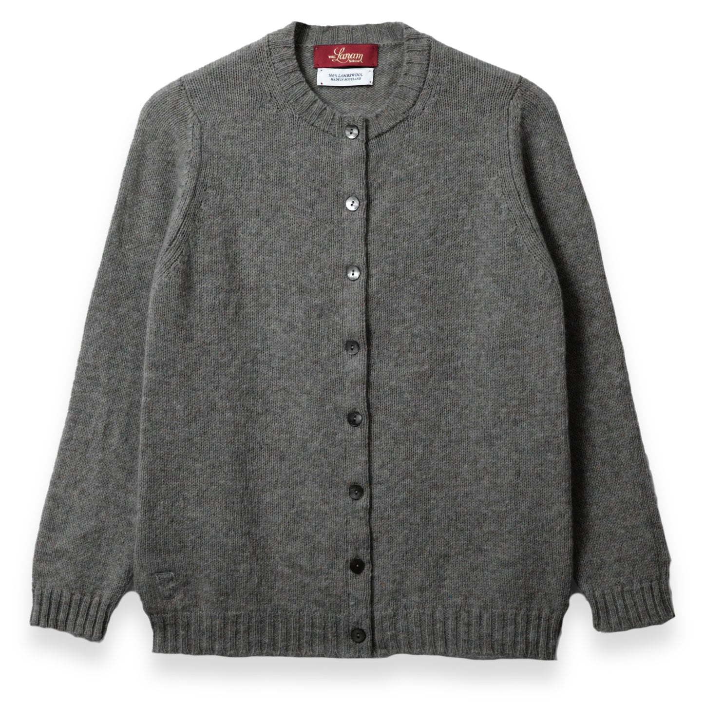 Shetland Wool Crew Neck Cardigan