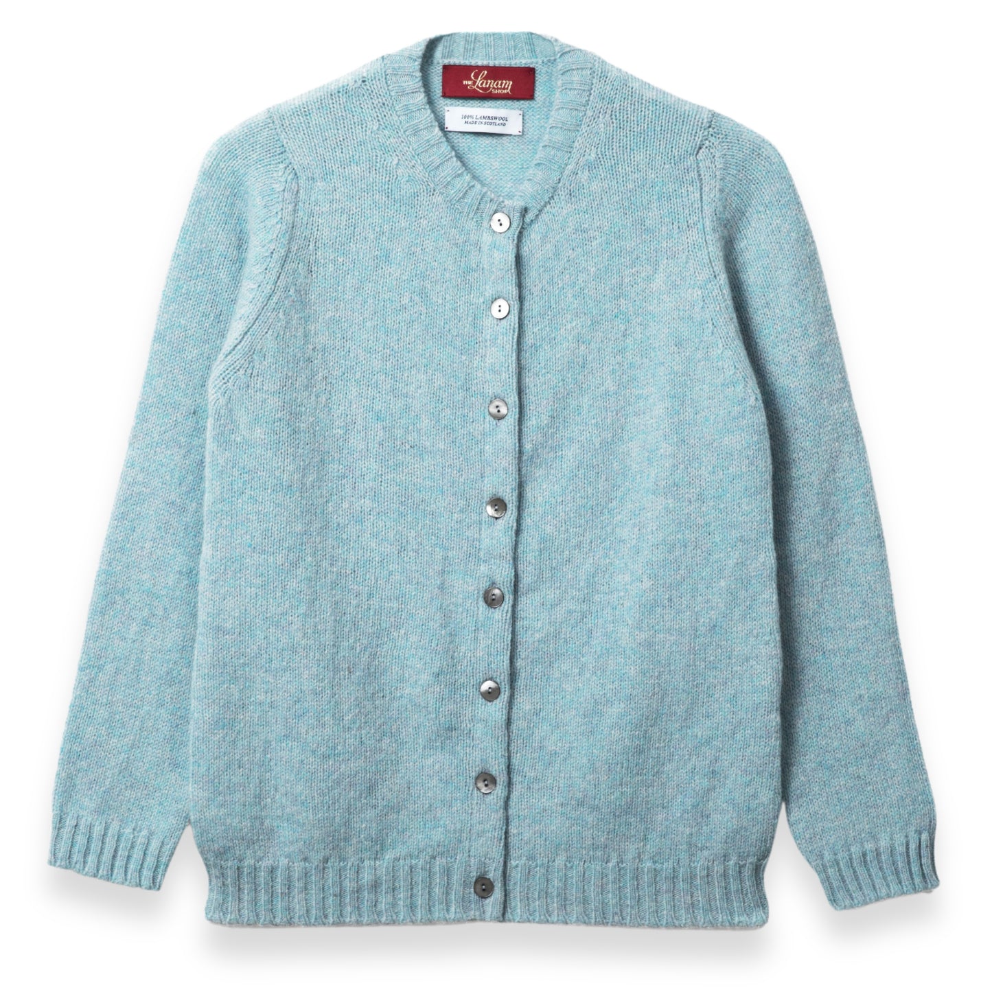 Shetland Wool Crew Neck Cardigan