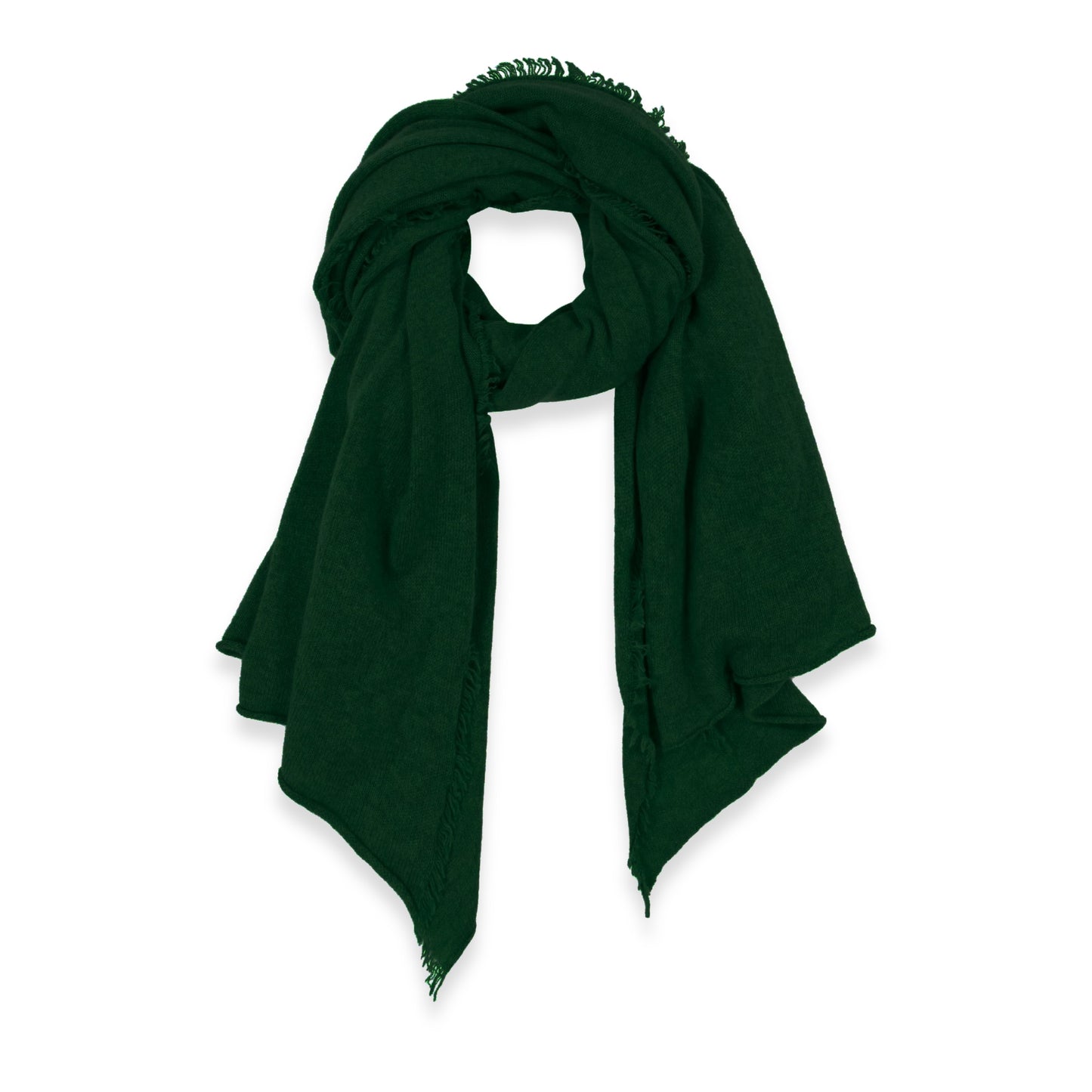 Women's Cashmere Fringe Stole in Bottle