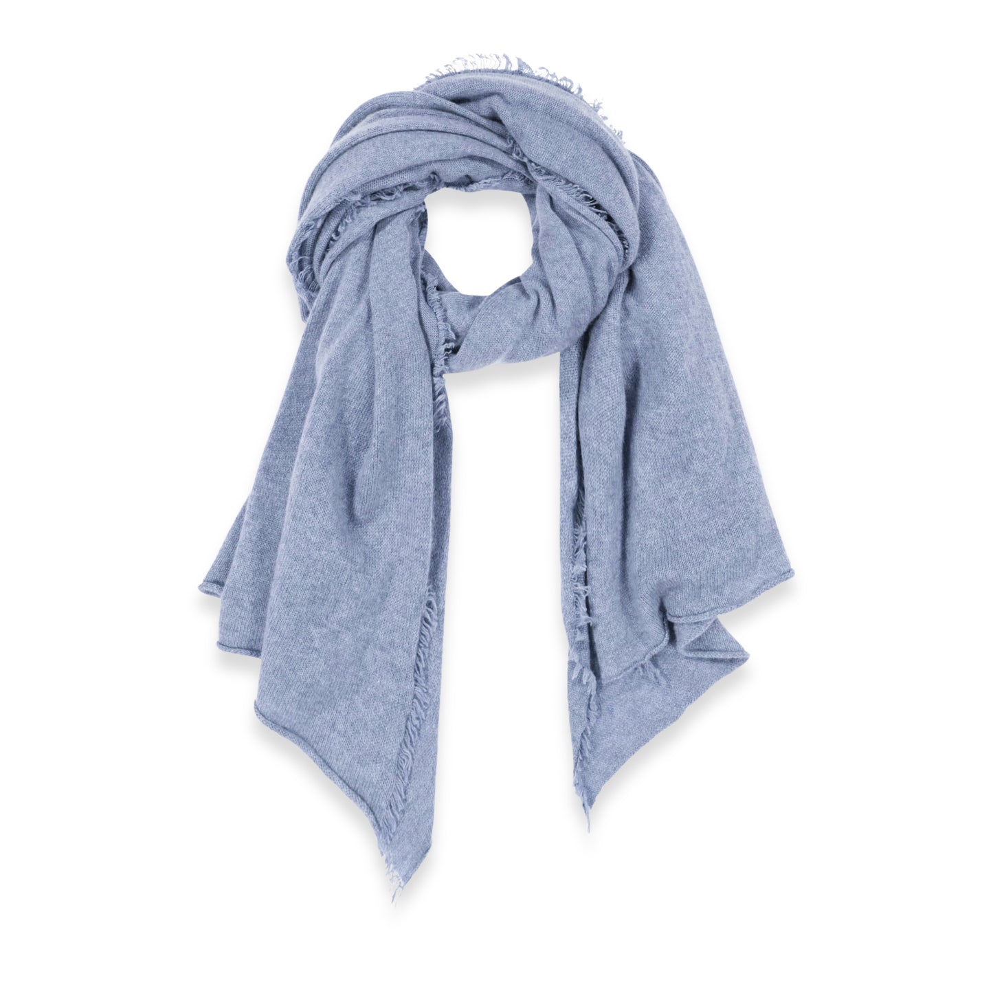 Women's Cashmere Fringe Stole in Hyacinth