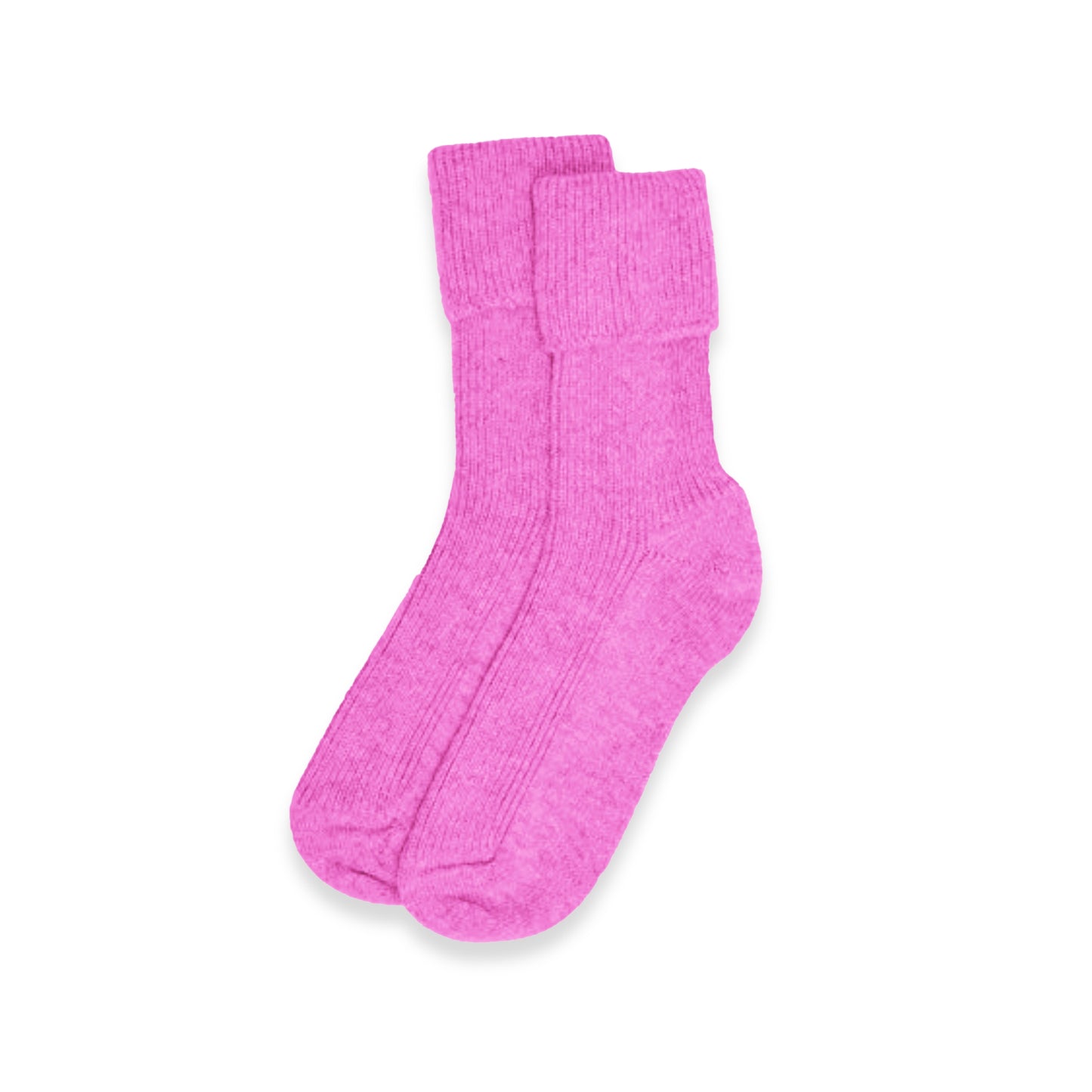 Women's Cashmere Socks in Infra Pink