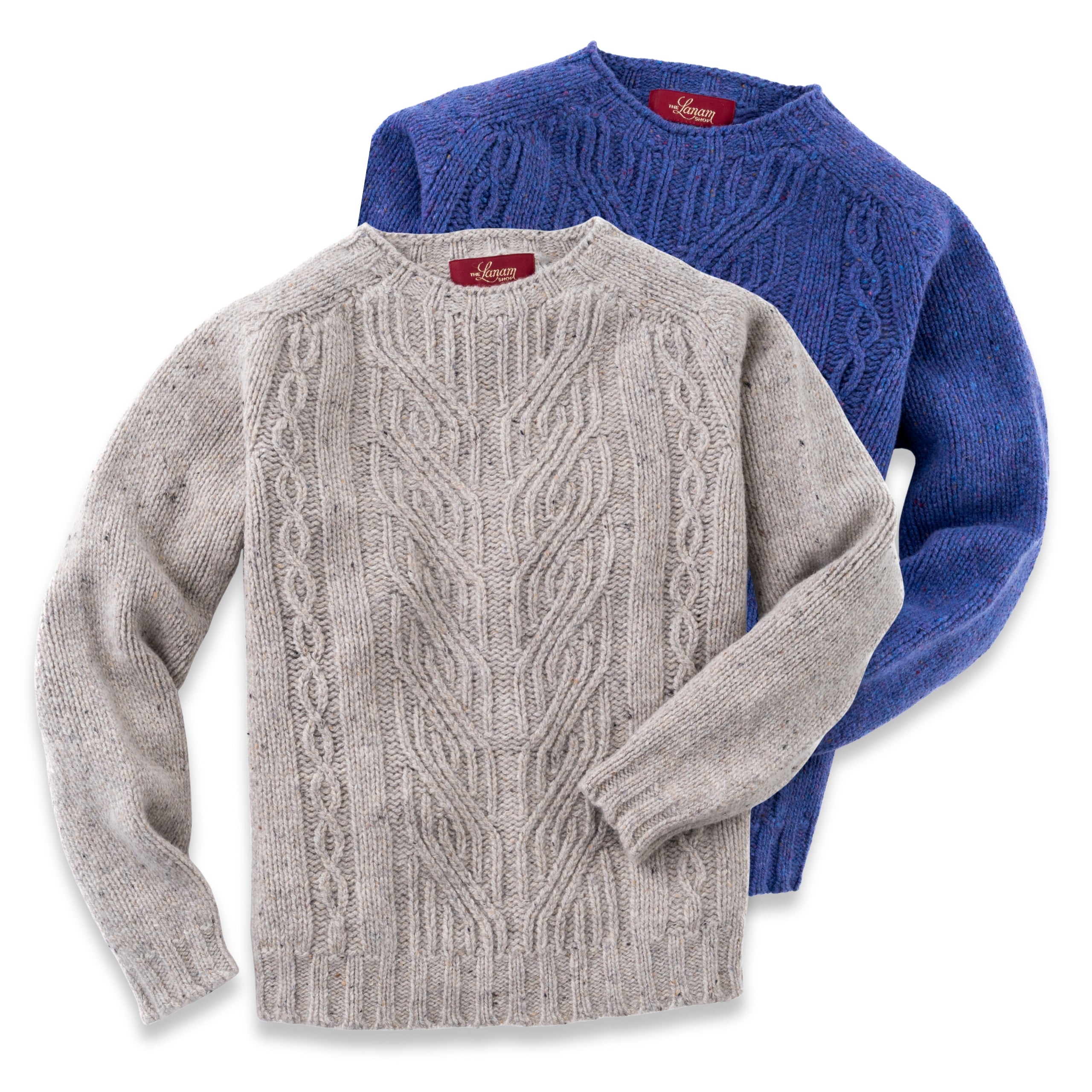 Women's Donegal Lambswool Cable Knit Sweater | Aran Pattern | Made