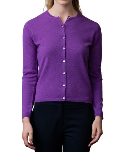 Women's Cashmere Crew Neck Cardigan