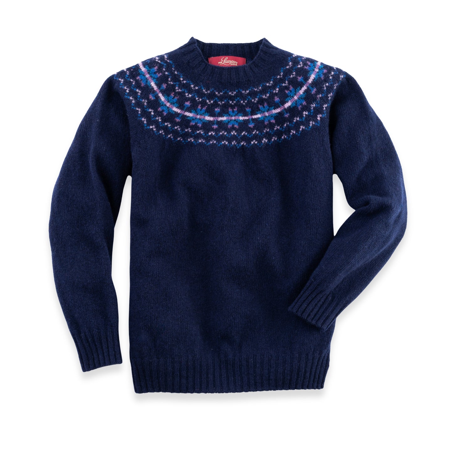 Women's North Star Shetland Wool Crew Neck Sweater | Navy Blue