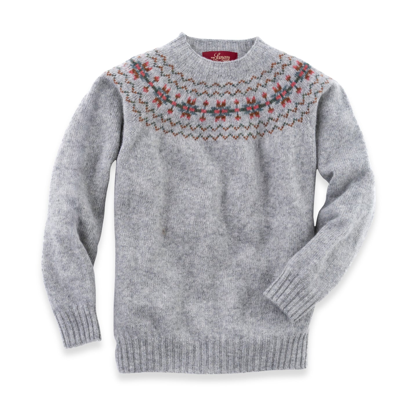 Women's North Star Shetland Wool Crew Neck Sweater | Silver