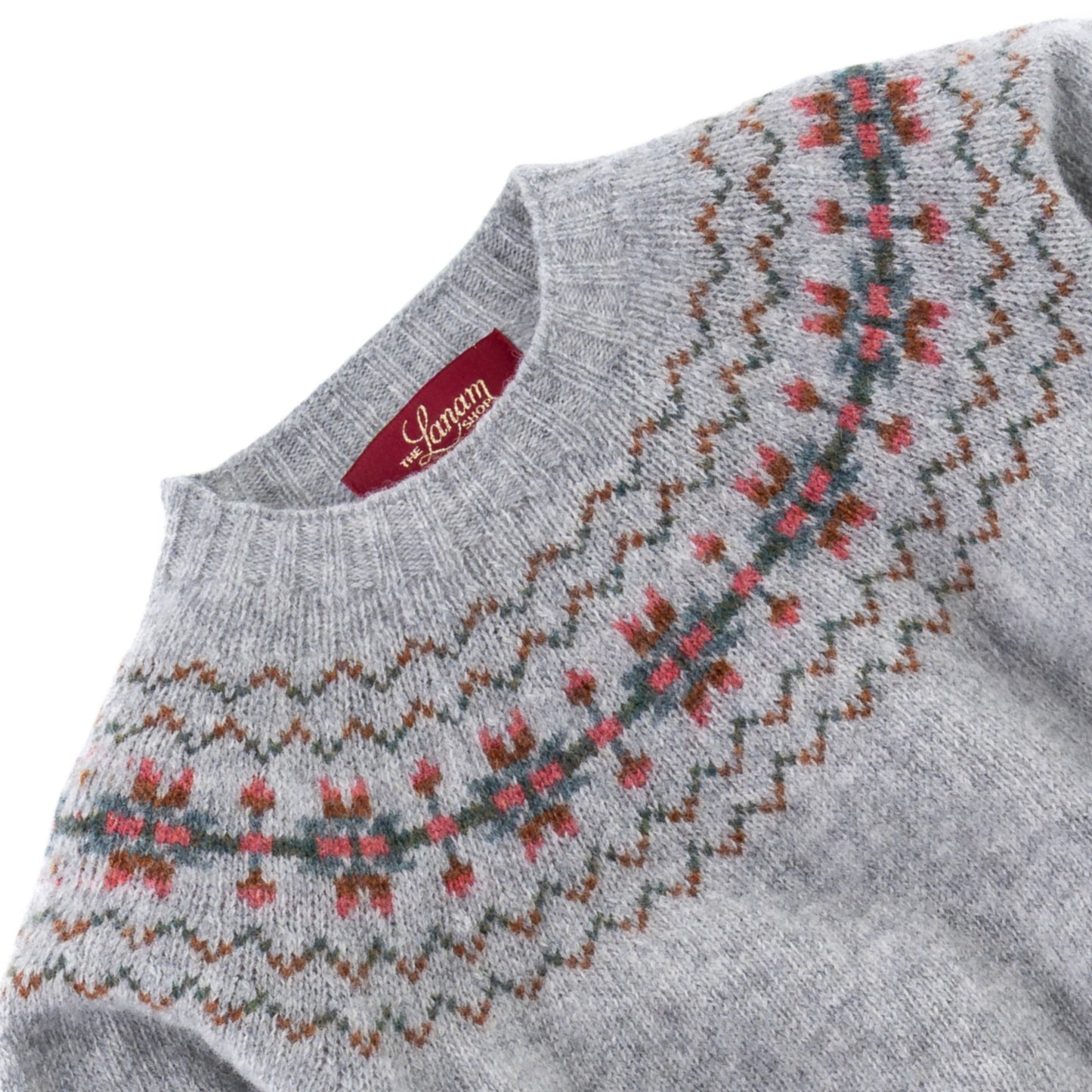 Women's North Star Shetland Wool Crew Neck Sweater | Silver