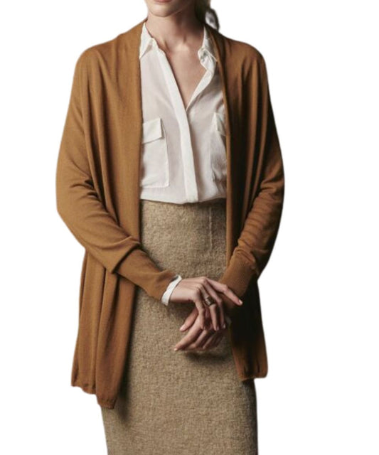 Women's Pure Vicuña Buttonless Cardigan in Natural