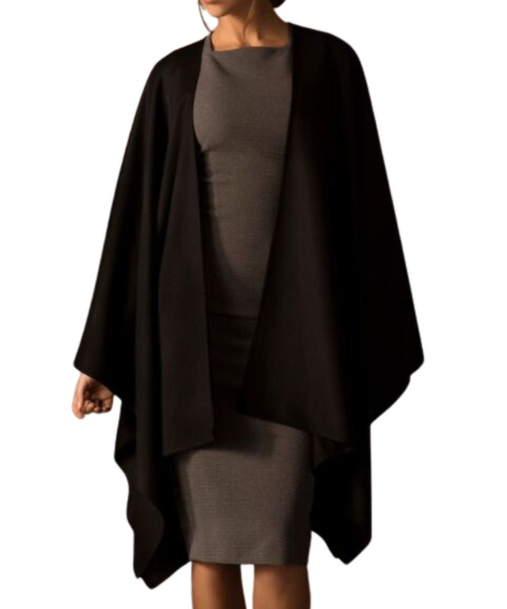 Women's Pure Vicuña Cape in Black