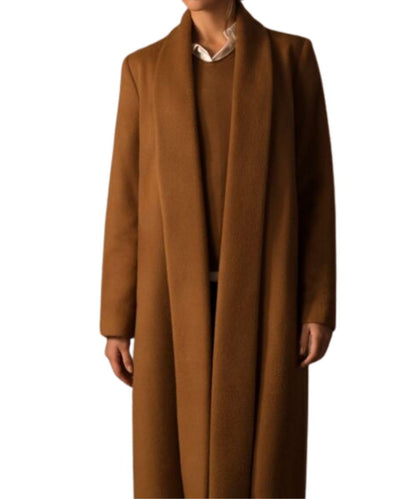 Women's Pure Vicuña Full-Length Swing Coat in Natural