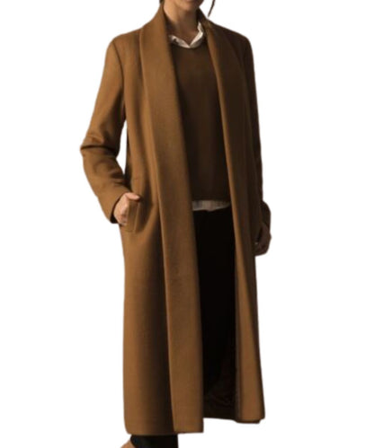 Women's Pure Vicuña Full-Length Swing Coat in Natural