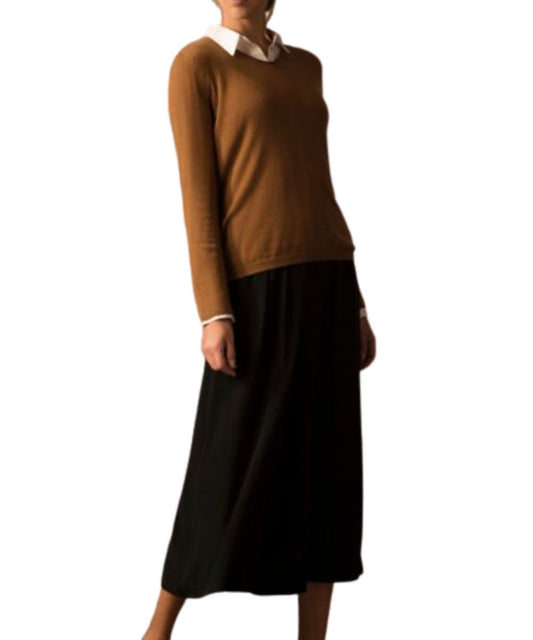 Women's Pure Vicuña Crew Neck Sweater in Natural