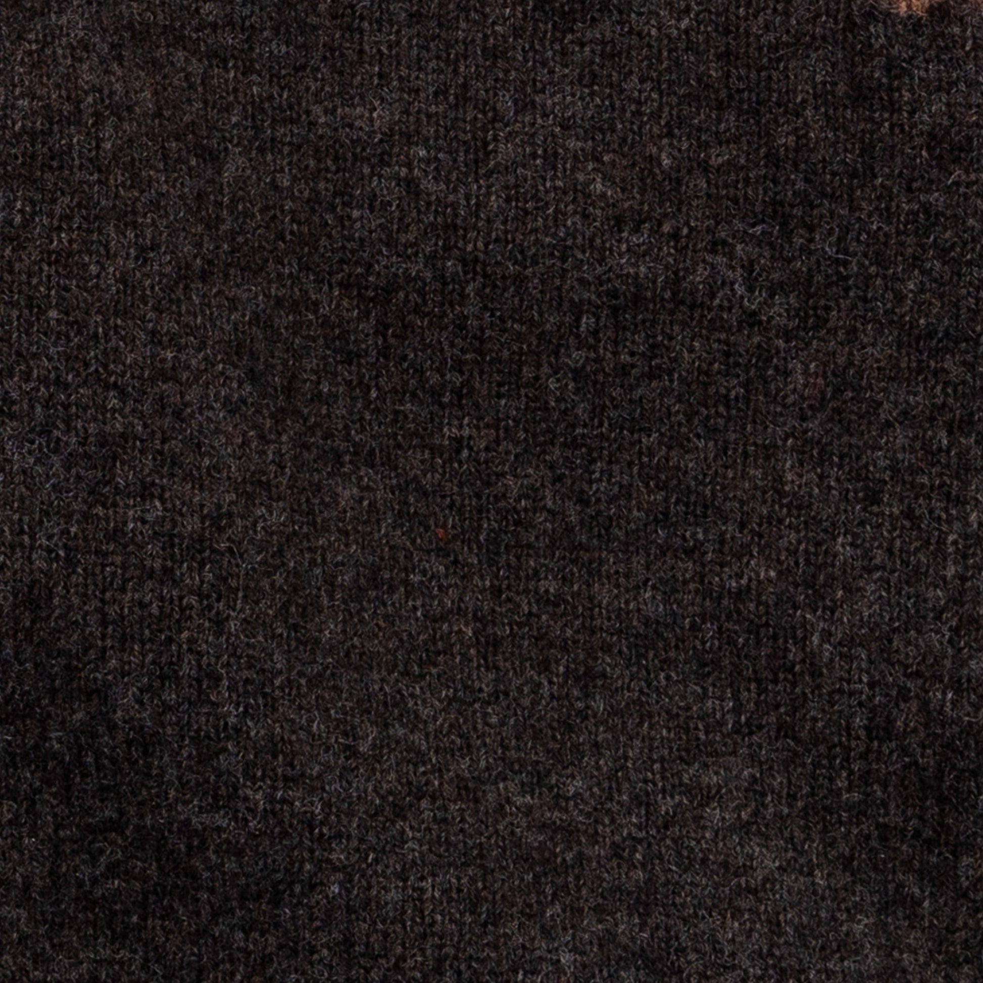 Women's Super-Fine Geelong Lambswool Multi North Star Fair Isle Yoke Cardigan | Cocoa Brown