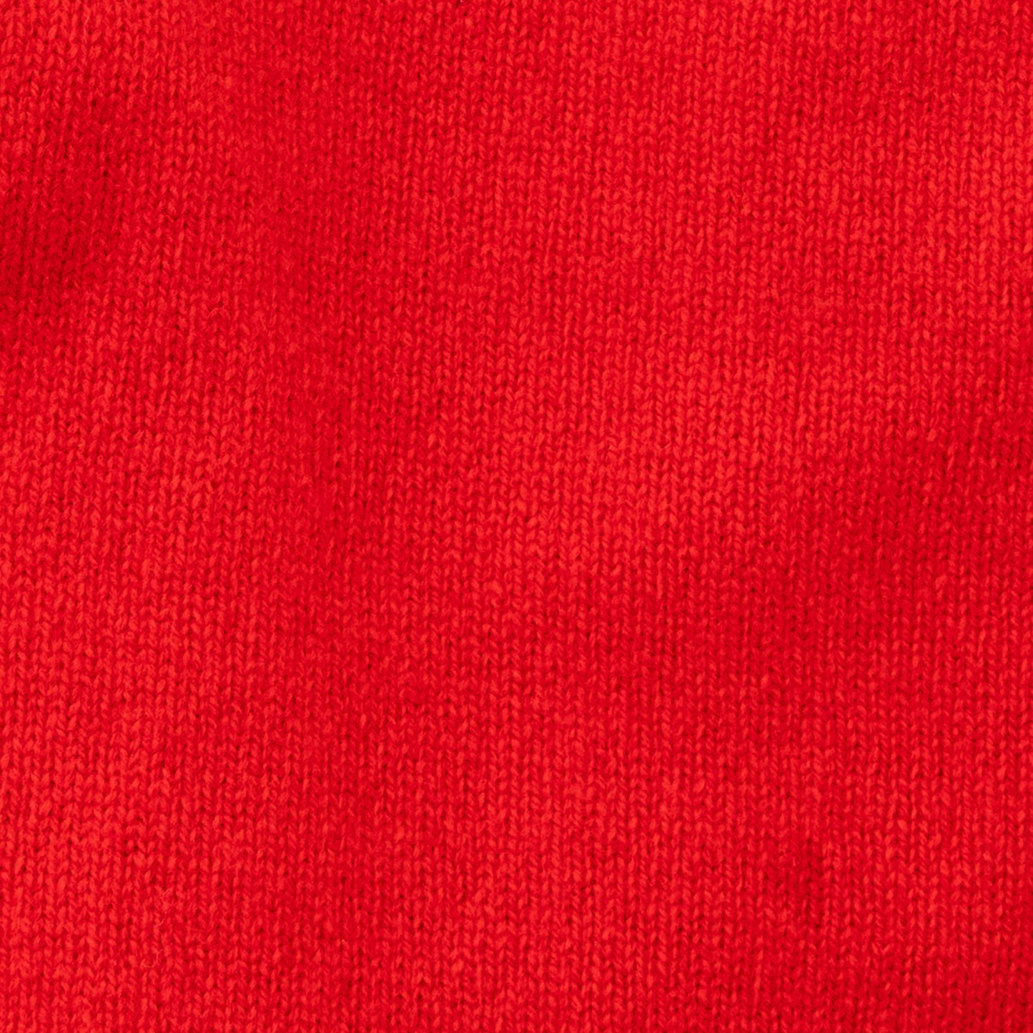 Women's Super-Fine Geelong Lambswool North Star Fair Isle Yoke Sweater | Bright Poppy Red