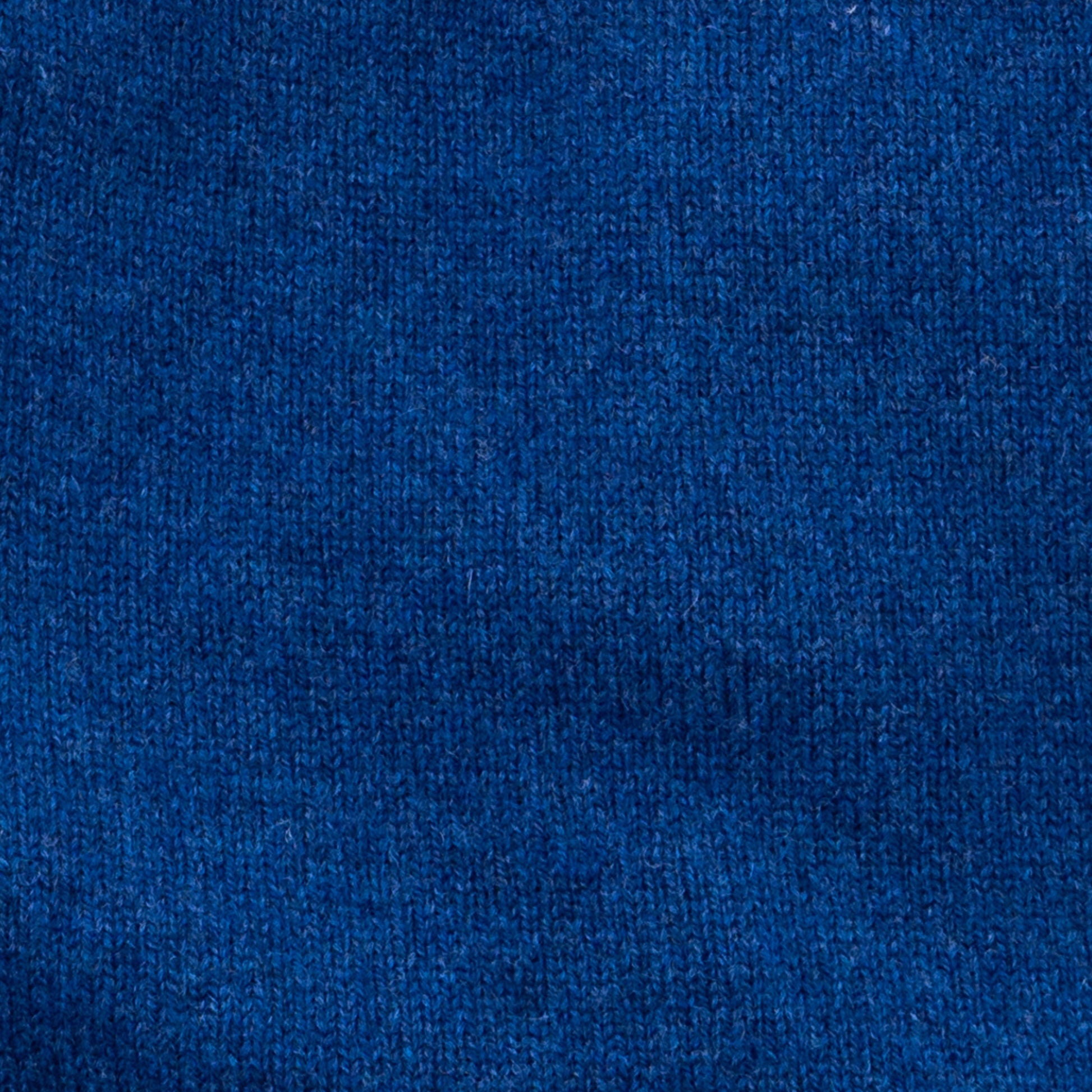 Women's Super-Fine Geelong Lambswool Two-Tone Fair Isle Yoke Sweater | Denim Blue