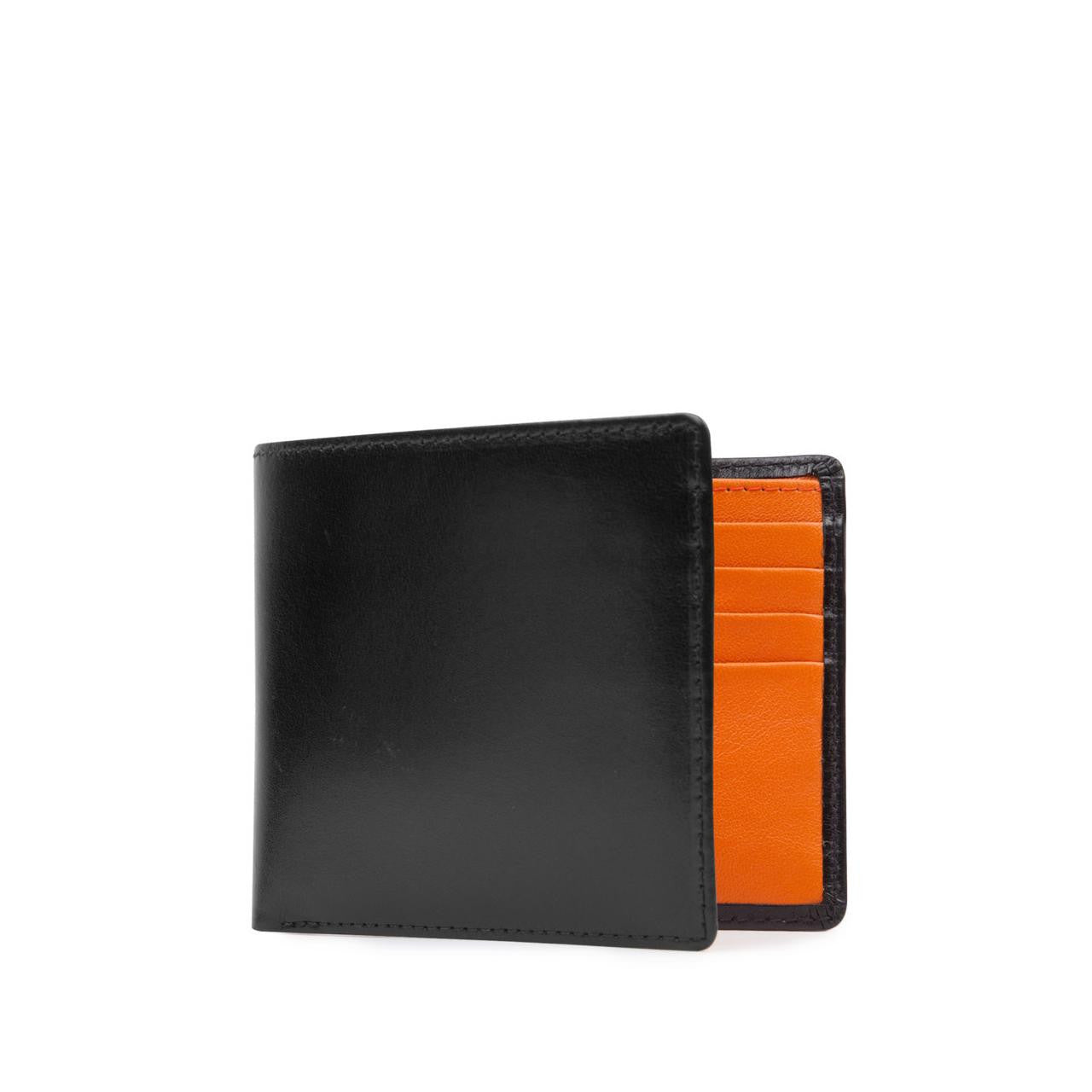 Launer Eight Credit Card Wallet, Black/Orange
