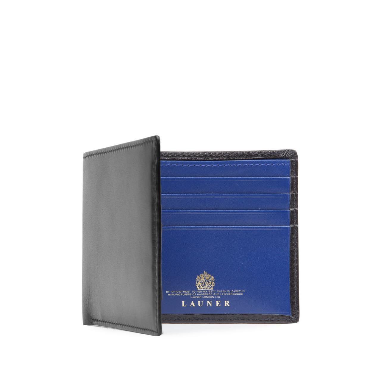 Launer Eight Credit Card Wallet, Black/Royal Blue