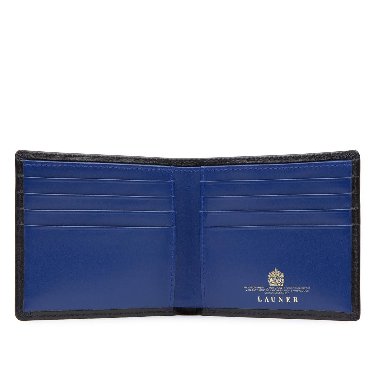 Launer Eight Credit Card Wallet, Black/Royal Blue