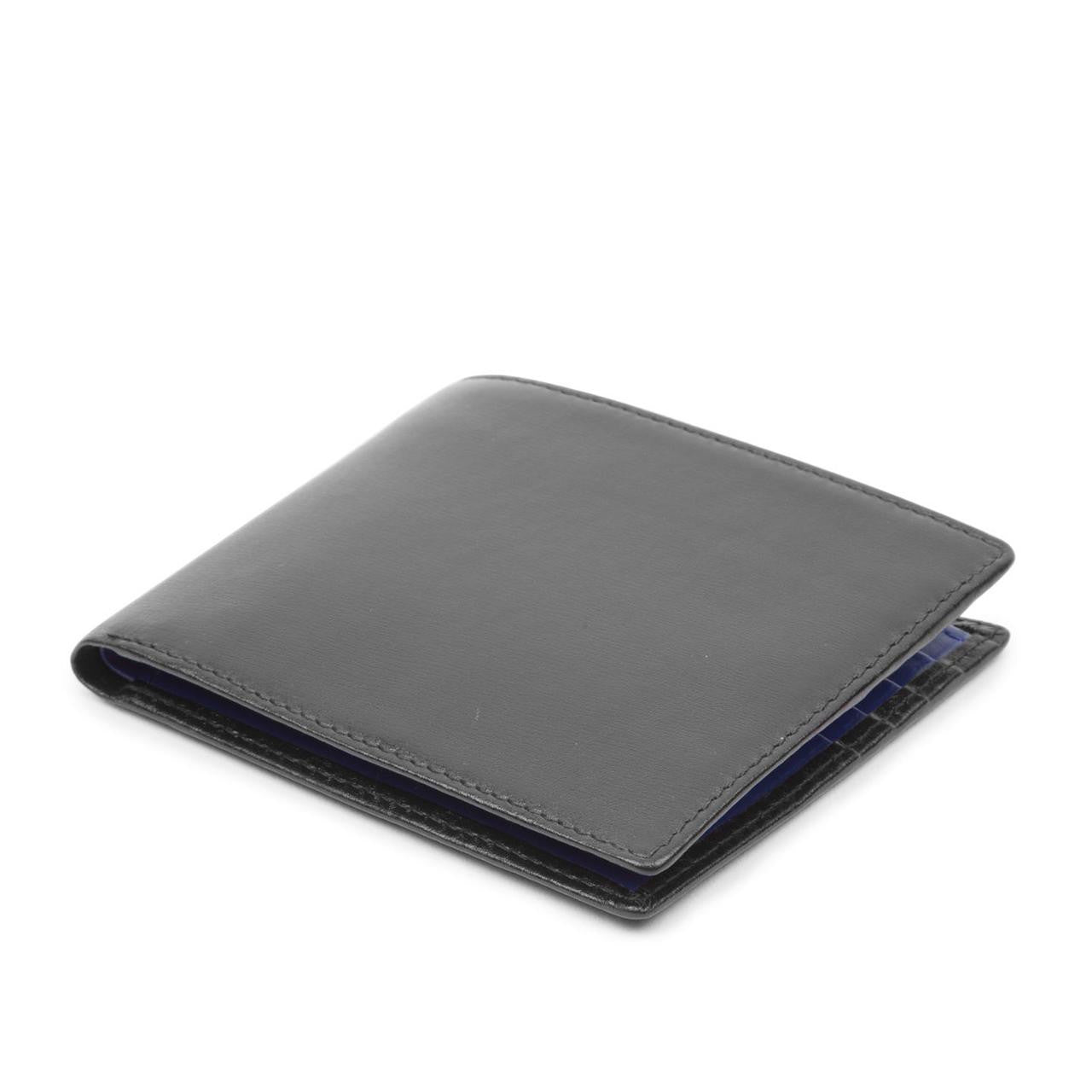 Launer Eight Credit Card Wallet, Black/Royal Blue