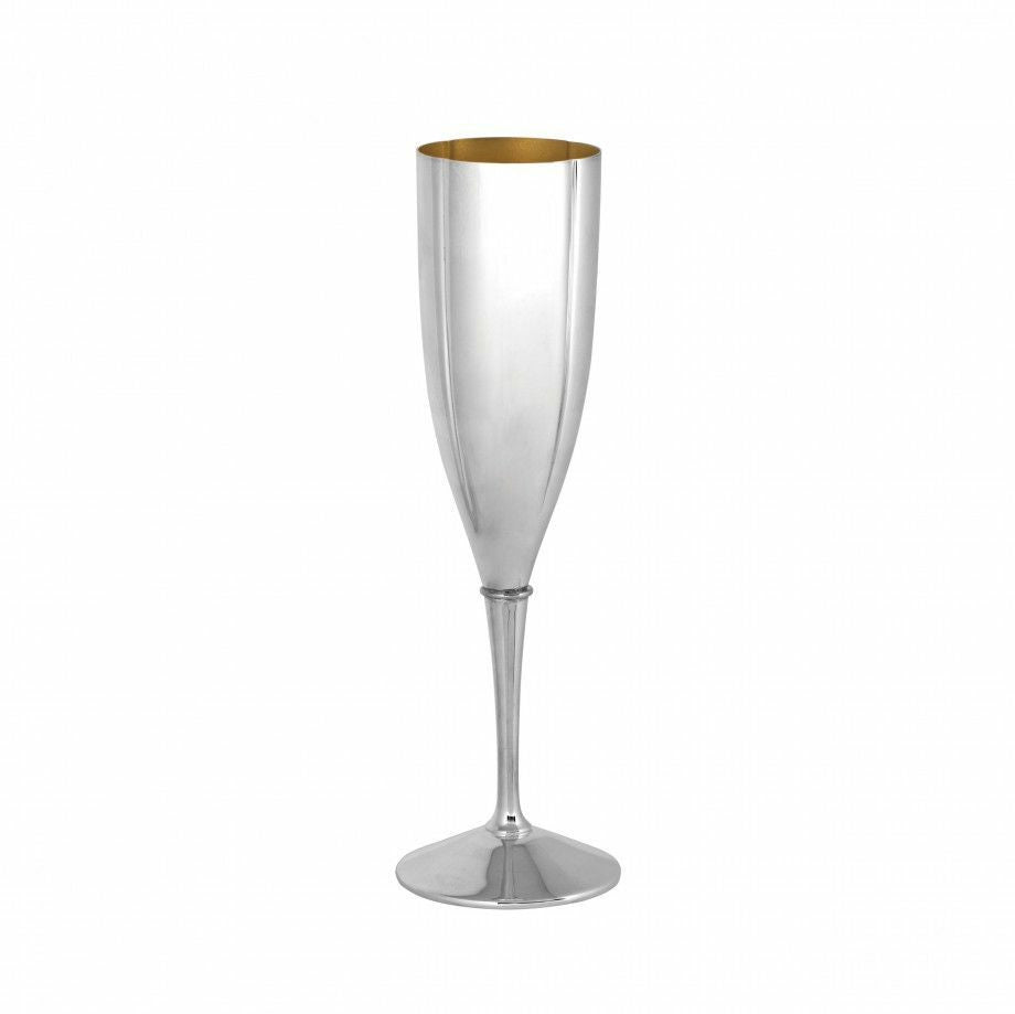 Traditional Champagne Flute in Sterling