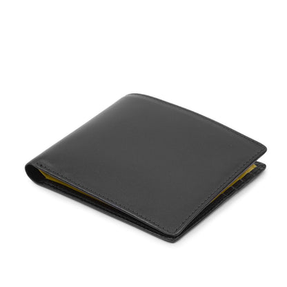 Launer Eight Credit Card Wallet, Black/Chrome Yellow