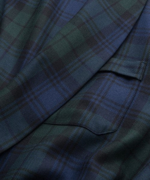 Derek Rose Men's Pure Wool Black Watch Tartan Robe