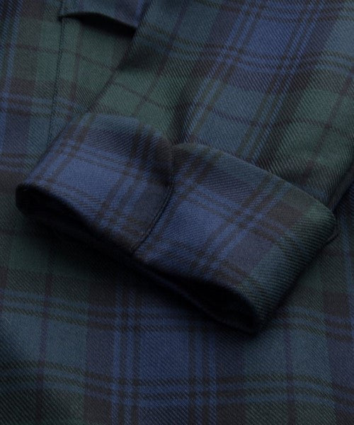 Derek Rose Men's Pure Wool Black Watch Tartan Robe