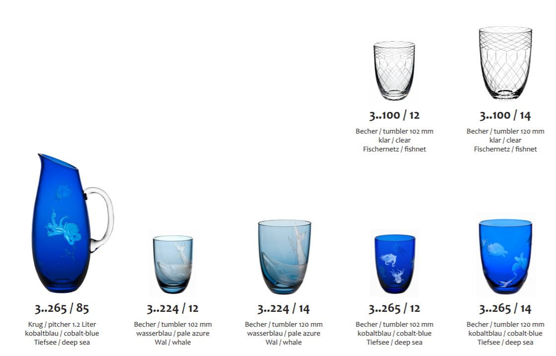 "Earth" Crystal Tumbler Collection (Ocean)