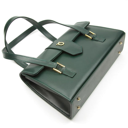 Aida Handbag, Forest Green/Brown