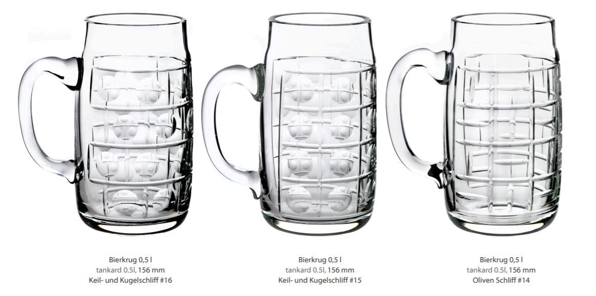 Theresienthal Joseph Crystal Beer Tankard Collection