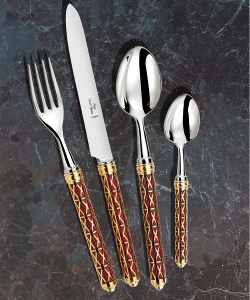 Alain Saint-Joanis Louxor Cutlery Collection (Gold and Red)