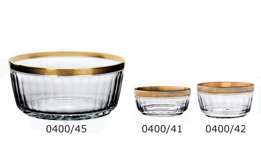 "Otto" Crystal Bowl Collection (Gold)