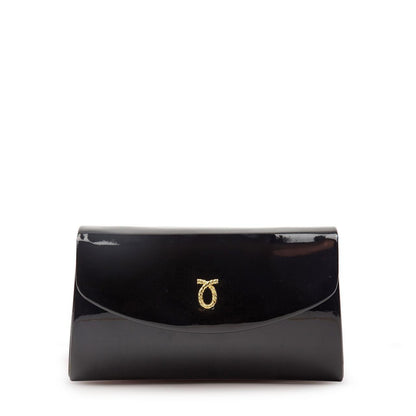 Tosca Handbag, Patent Black/Black