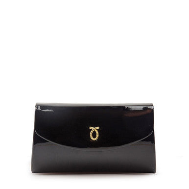 Tosca Handbag in Patent Black with Black Interior