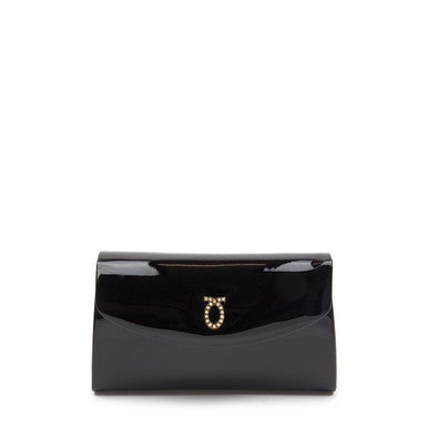 Grace Handbag in Patent Black with Black Interior