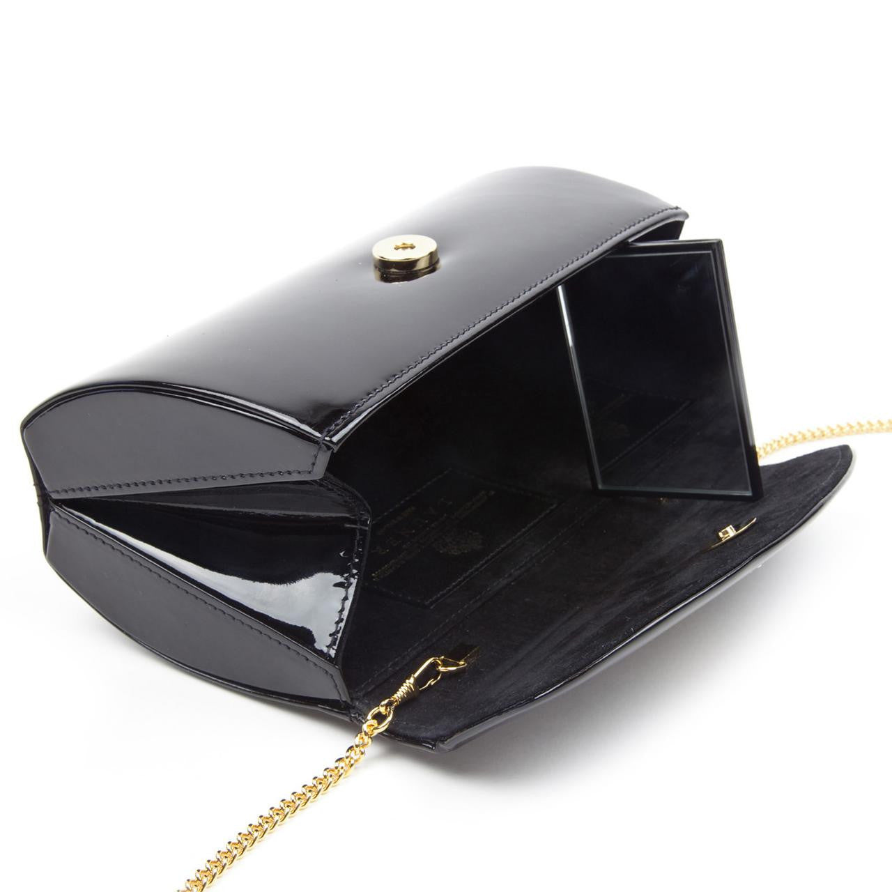 Grace Handbag, Patent Black/Black