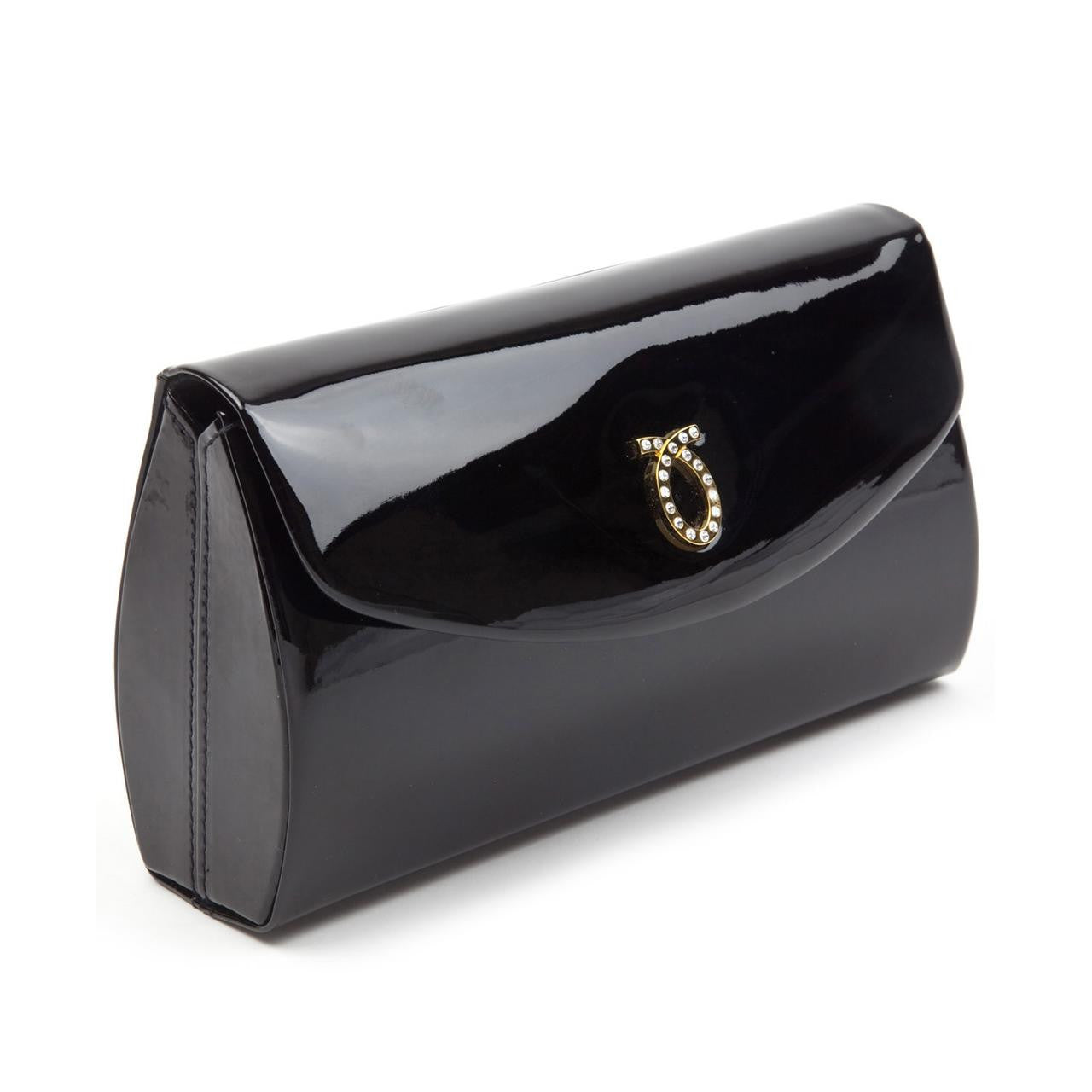 Grace Handbag, Patent Black/Black